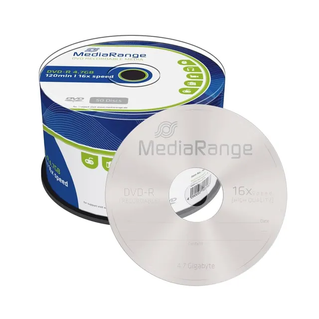 Mediarange DVD-R 120' 4.7GB 16x Cake Box x50 MR444