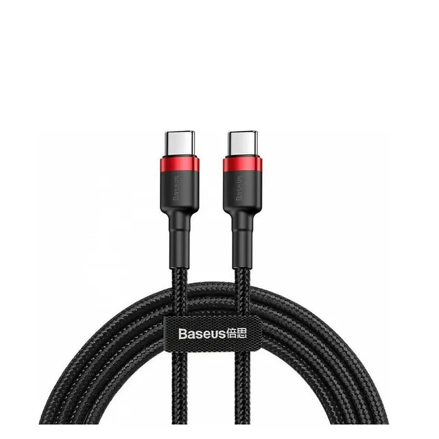Baseus Cafule Braided USB 2.0 Cable Usb-C Male-Usb-C Male 2M Black CATKLF-H91