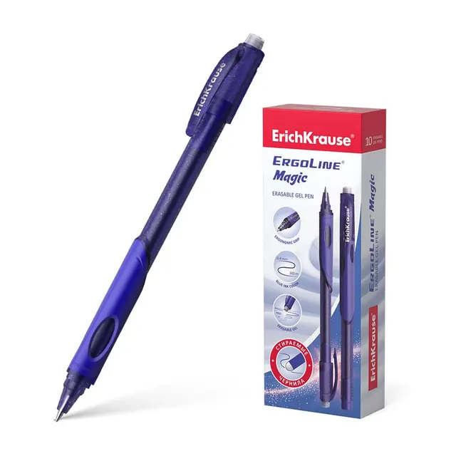 Erichkrause Erasable Gel Ink Pen Ergoline Magic Blue 48010/47981
