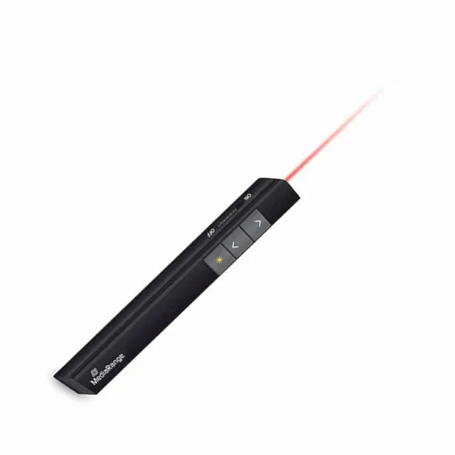 Mediarange 3-BUTTON Wireless Presenter with Red Laser Pointer MROS221