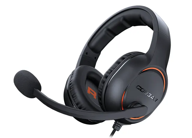 Cougar Gaming Headset, Head Phones, Mic, Black HX330