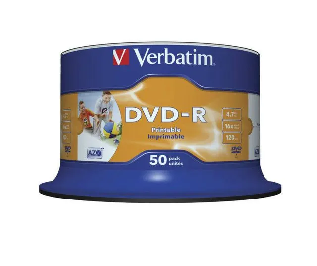 Verbatim DVD-R 16X SP-50 Printable 43533