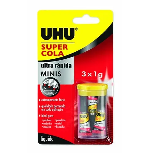 Uhu Super Power Glue Mini 3x1g N.45415/39670