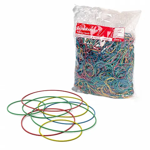 Erichkrause Rubber Bands 60mm/80mm/100mm Color (1KG) 22098
