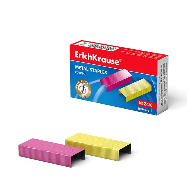 Erichkrause Staples N.24/6 Colored 7145