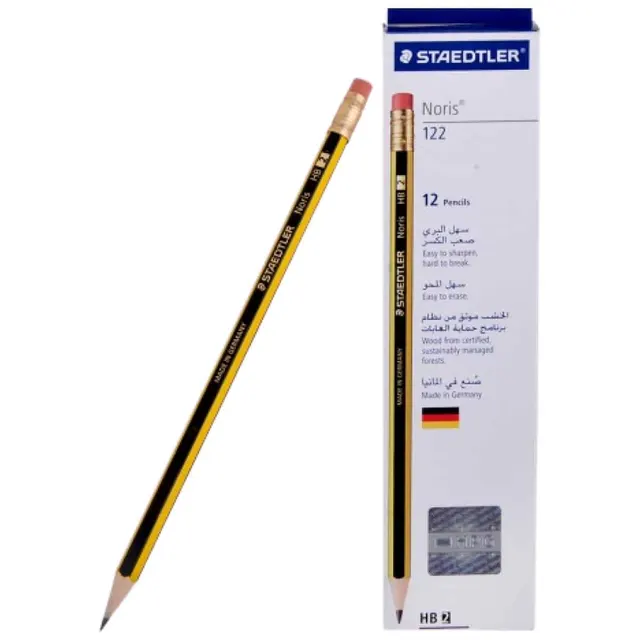 Staedtler Pencil 2HB W/Eraser STD122KP72