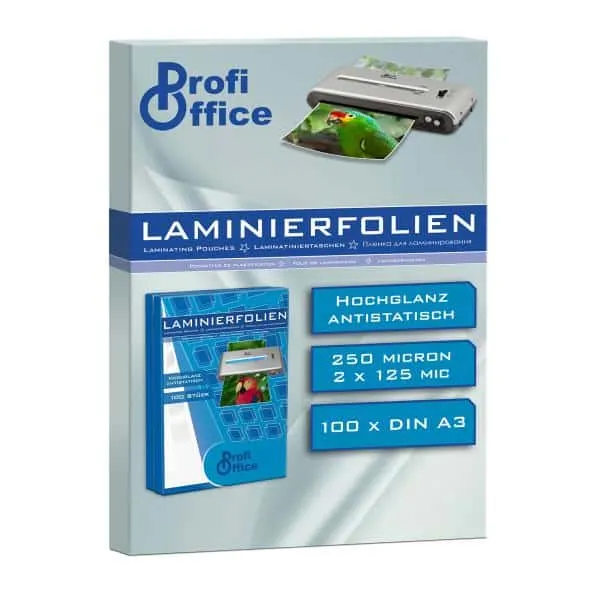 Profi Office Lamination Film A3 125MIC X 2 (250MIC) N.5355