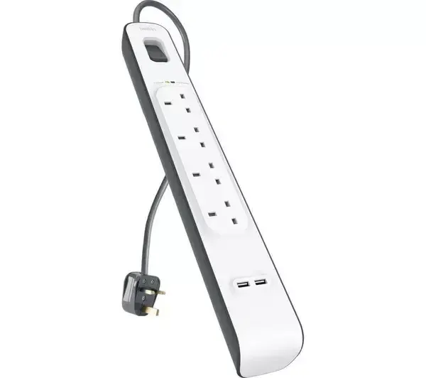 Belkin 4-SOCKET Power Extension 2M with Surge Protection 525J BSV400AF2M