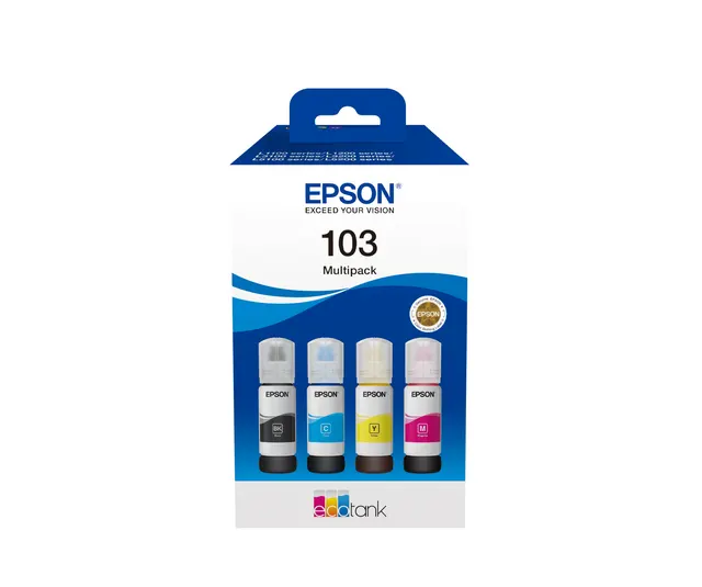 Epson Ink 103 Eco Tank (Bl+C+M+Y) T00S64A Bottle
