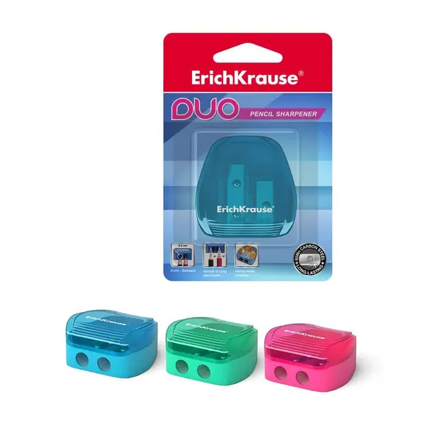 Erichkrause Plastic Double Sharpener with Container 37394