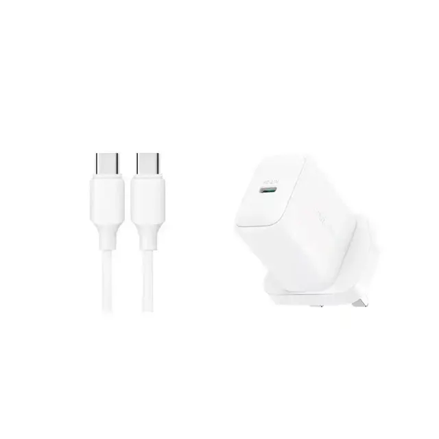Joyroom UK Wall Charger Usb-C 20W + Usb-C Cable 1M White JR-TCF20