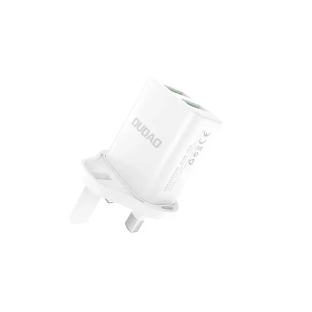 Dudao Wall Charger UK Plug 2XUSB-A 2.4A White