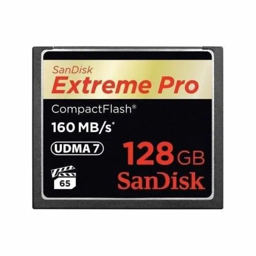 Sandisk Extreme Pro CF 160MB/s 128 GB VPG 65, Udma 7, Lifetime warranty