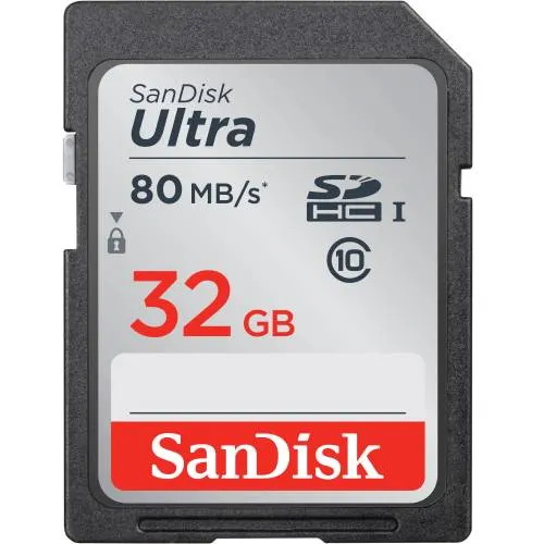 Sandisk Ultra SDHC 32GB 80MB/s Class 10 Uhs-I
