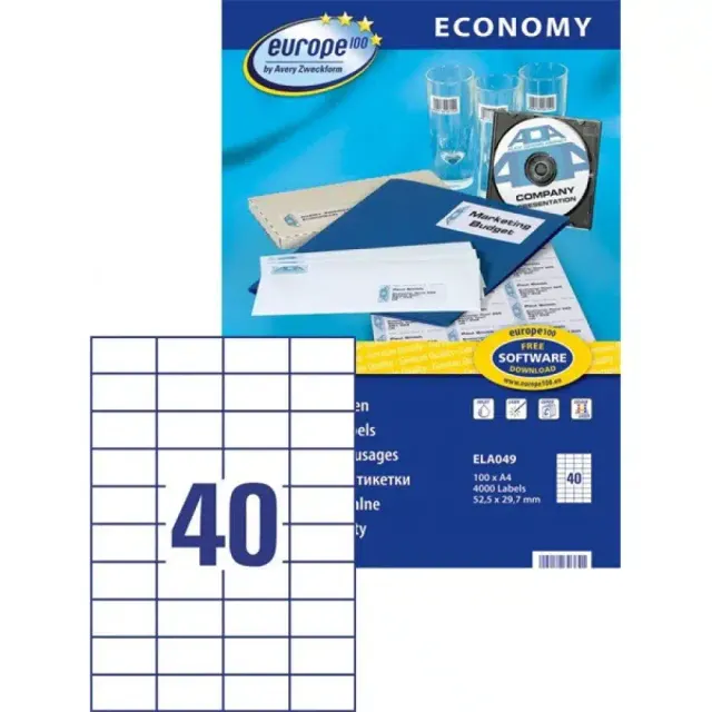 Economy/Avery Labels 52.5X29.7 ELA049