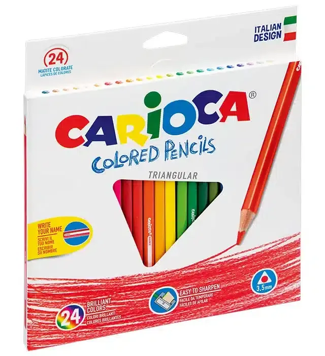 Carioca Hexagonal Colouring Pencils 24PCS N.40381