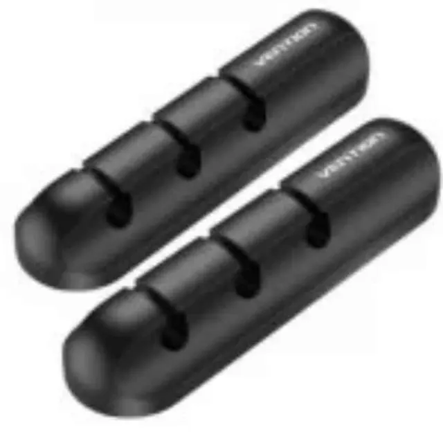 Vention 3-Ports Desktop Cable Manager Black 2 Pack (KBTB0-2)