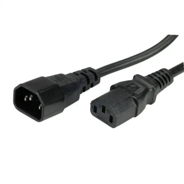 Value Power Extension Cable IEC320 C14-C13 3M Black