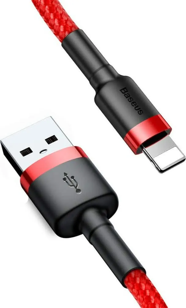 Baseus Cable USB to Lightning Braided 2.0M Red CALKLF-C09