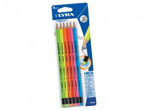 Lyra Pencils Neon HB/2 L-013000 (6 PS)