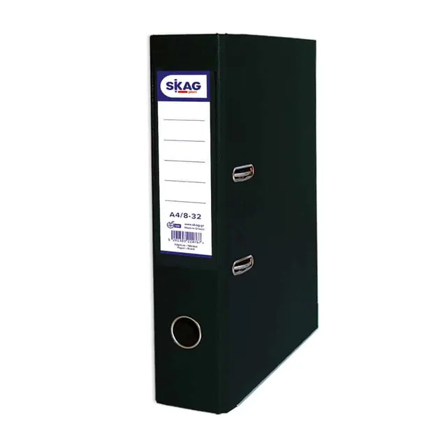 Skag Premium Box File A4 PVC 8CM Black 8/32