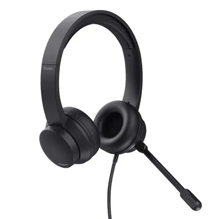 Trust Wired USB Headset Lightweight with Microphone Ayda Black 25088