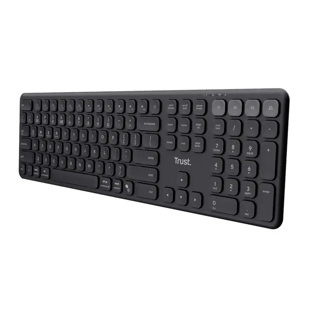 Trust Multidevice Wireless & Bluetooth Keyboard with Slim Keys Us Black 25511