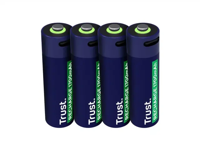 Trust Usb-C Rechargable Aa Batteries 4 pcs 25631 (Built-In Charge Port)