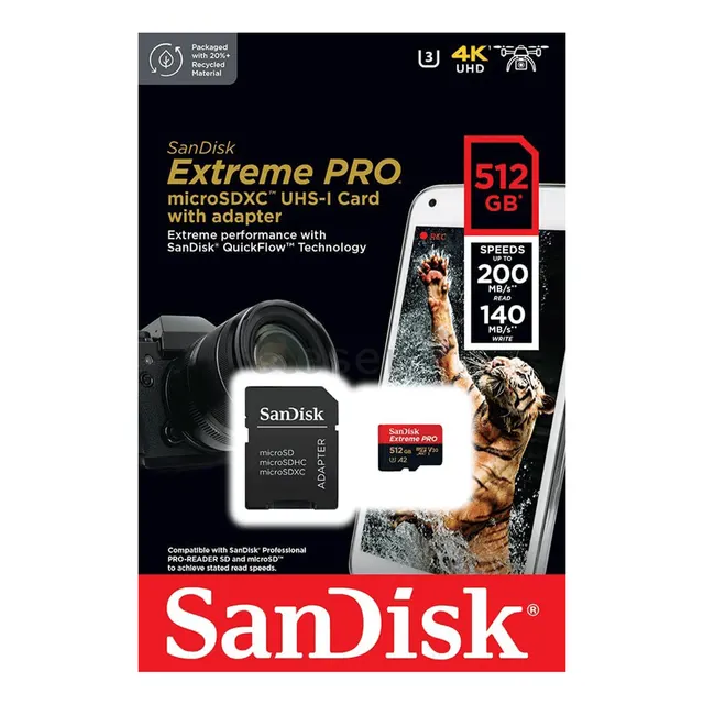 Sandisk Extreme Pro microSDXC 512GB SDSQXCD-512G-GN6MA