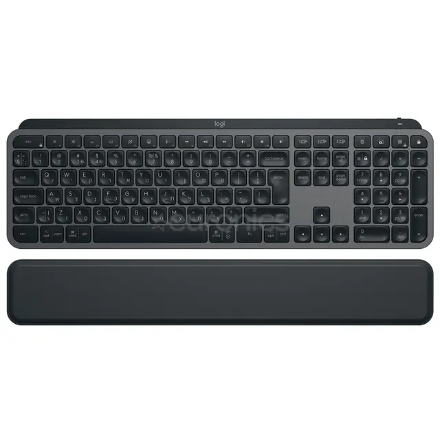 Logitech Keyboard MX Keys S Plus Graphite+Palm Rest Black Us (920-011589)