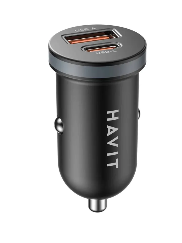 Havit Car Charger 30W Usb+Usb-C Black CC2043