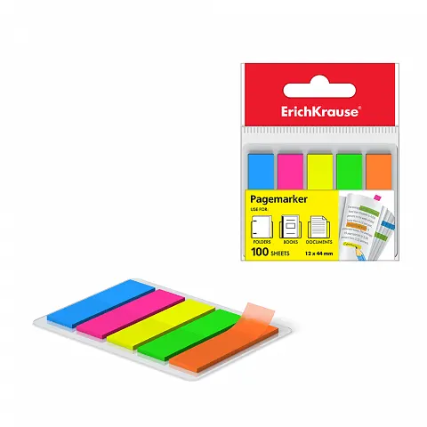 Erichkrause Basic Index Notes 'neon' 12x44 mm (100 sheets/5 colors) 31177