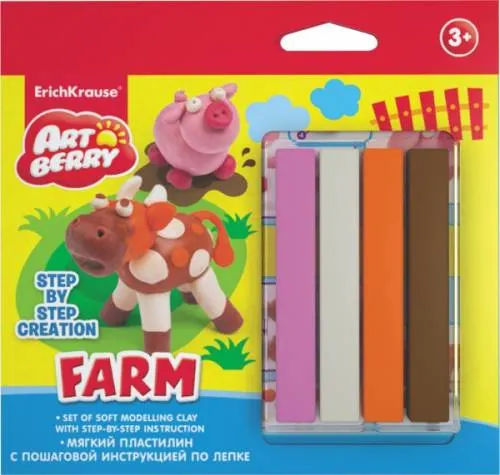 Erichkrause ArtBerry Modelling Clay Farm Step-By-Step Creation 4COL. with instruction 38543