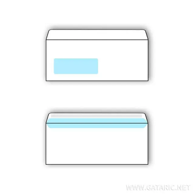 Tto White Envelopes 110 X 230 1000PCS with Window 400284