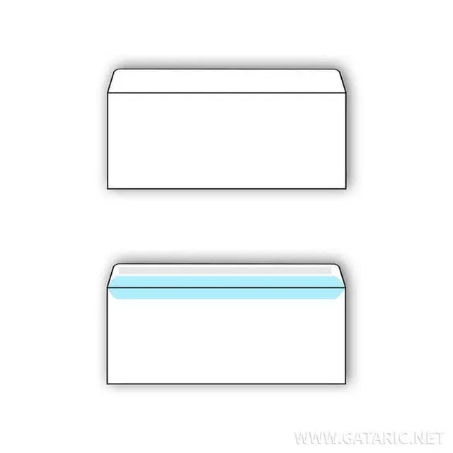 Tto White Envelopes 110 X 230 Without Window 1000 pcs 400285