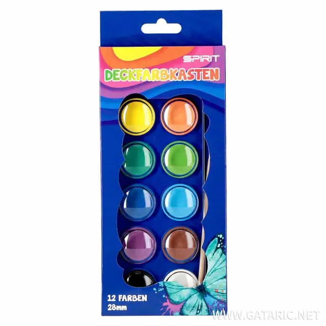 TTS Watercolors 12 pcs + Brush 402688