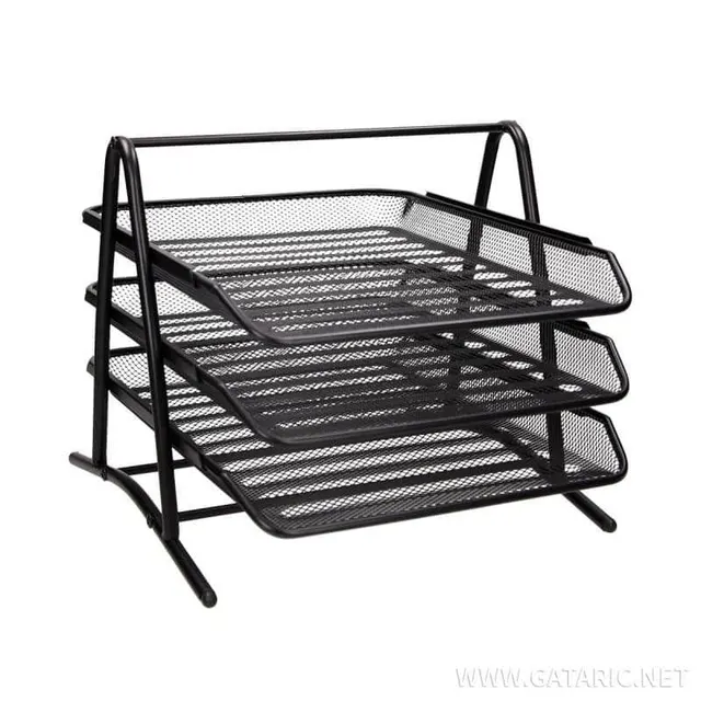 Tto Metal 3-TIER Letter Tray Black 404267