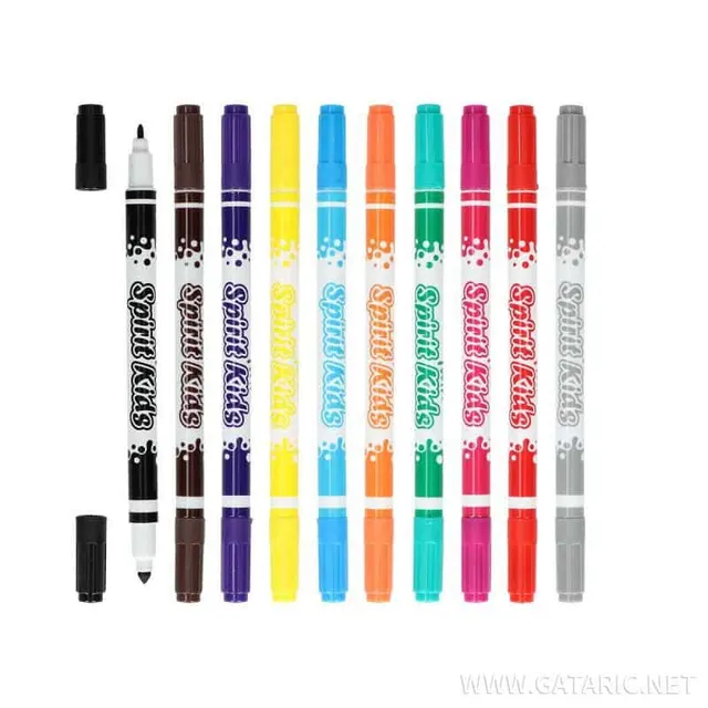 TTS Fiber Tip Twin Pens 10 Colours 404837