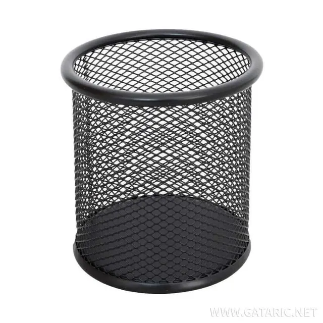 Tto Metal Pen Cup Holder Round 404845 Black