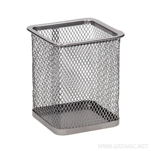 Tto Metal Pen Holder Squared 404848 Silver