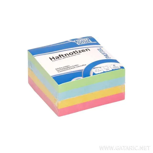 Tto Sticky Notes Cube 75X75MM 400SH. 4 Colors 405021