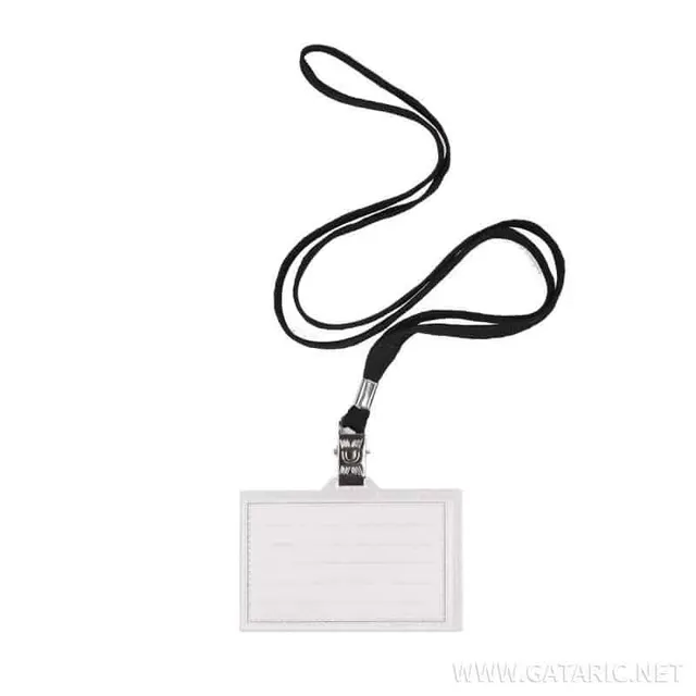 Tto Name Badge Holder & Lanyard Black Each 405444
