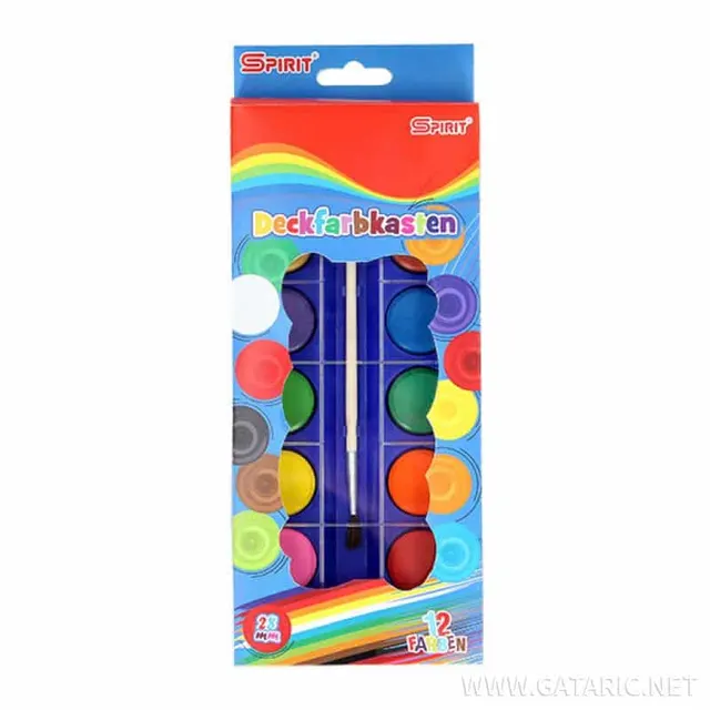 TTS Watercolors Premium 12 Colours + Brush 28MM 405631