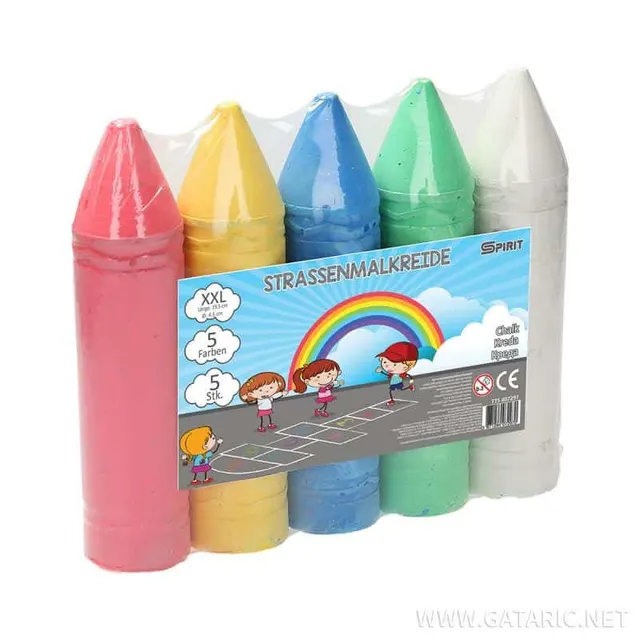 TTS Street Chalk Washable "XXL" 5 pcs for Kids 407297