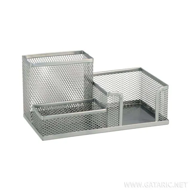 Tto Desk Organizer with 3 Parts 408828 Silver