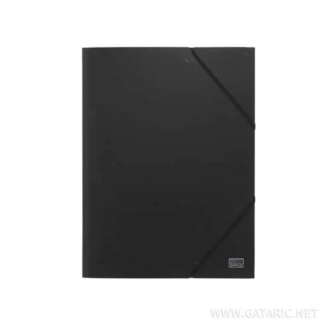Tto Plastic 3-FLAP File A4 with Elastic Closure 409279 Black