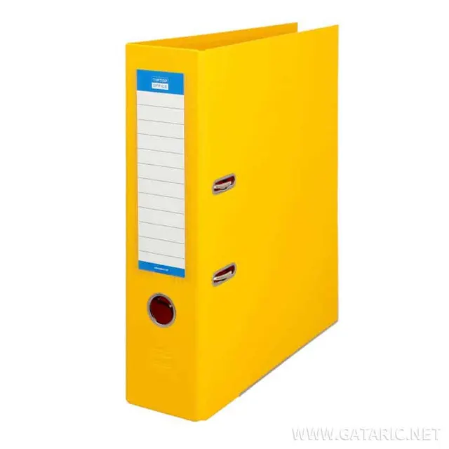 Tto Box File A4 PVC 8CM Wide Yellow 409404