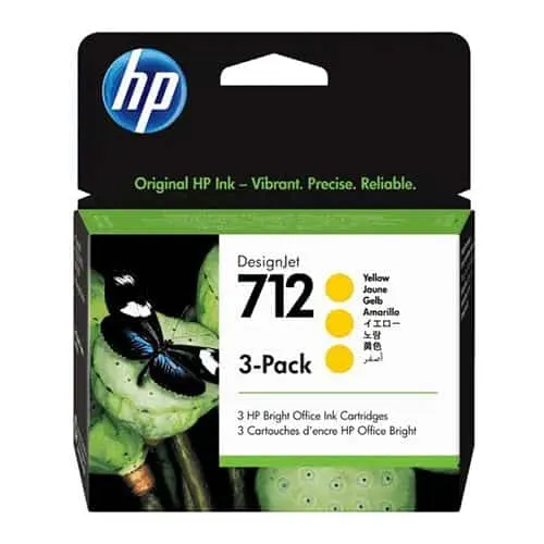 HP Ink Cartridge 712 Yellow 3PCK 29 ML 3ED79A