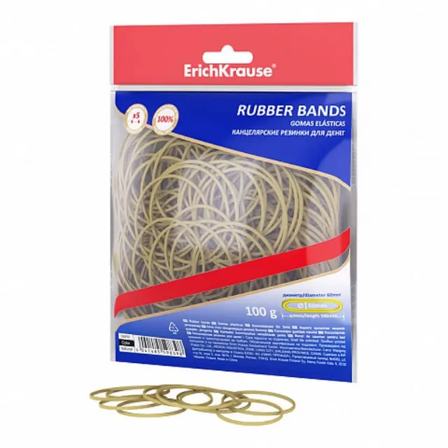 Erichkrause Rubber Bands 100mm, 100% Crepe (Box 100gr) 59839