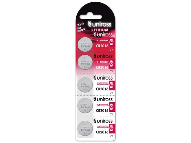 Uniross Battery Lithium-Button Cell CR2016 (5 pcs)
